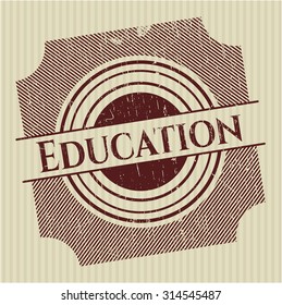 Education rubber grunge stamp