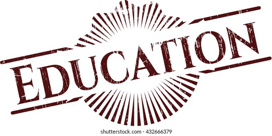 Education rubber grunge texture seal