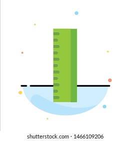 Education, Ruler, School Abstract Flat Color Icon Template. Vector Icon Template background