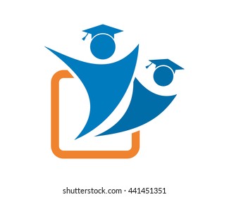 education scholar figure education scholarship image vector icon logo symbol