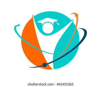 education scholar figure education scholarship image vector icon logo symbol