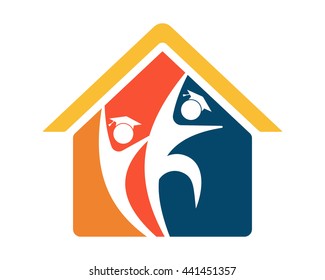 education scholar house education scholarship image vector icon logo symbol