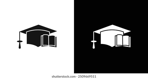 education Scholarship icon Flat vector set outline