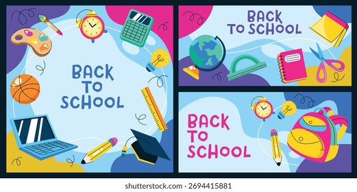 Education and school banner template vector background