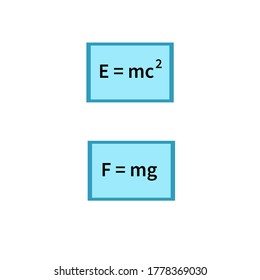 Education school college formula physics math. Math icon. Flat vector illustration isolated on white background.