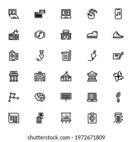 education school icon or logo isolated sign symbol vector illustration - Collection of high quality black style vector icons
