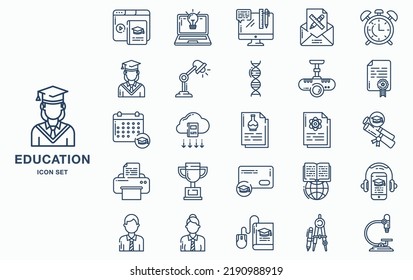 Education and school icon set