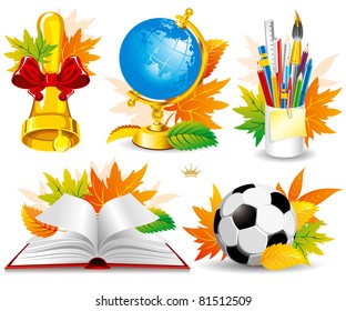 Education and school icon set