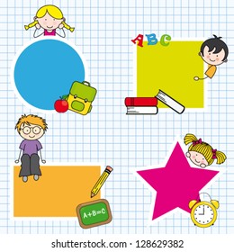 Education and school icon set. Space for text