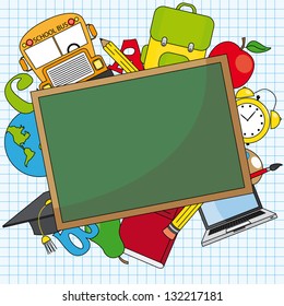 Education and school icon set. Space for text