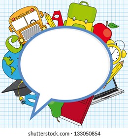 Education and school icon set. Space for text