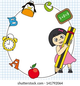 Education and school icon set. Space for text or photo