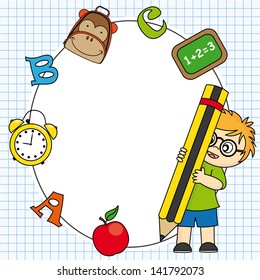 Education and school icon set. Space for text or photo