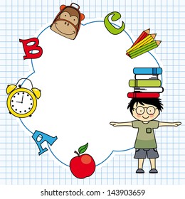 Education and school icon set. Space for text or photo