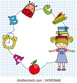 Education and school icon set. Space for text or photo