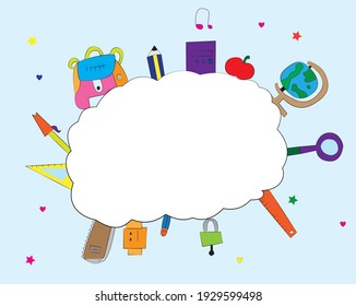 Education and school icon set. Space for text