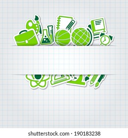 education school icon vector collection set