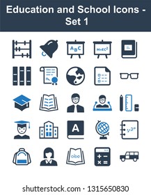 Education and School Icons - Set 1