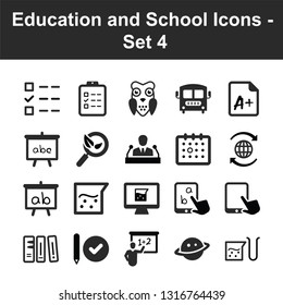 Education and School Icons - Set 4