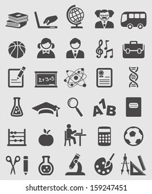 Education and School icons set.Vector