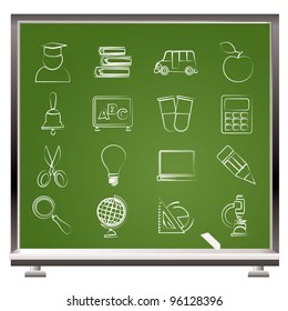education and school icons - vector icon set