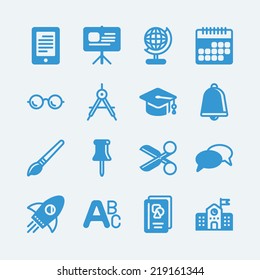 Education school icons.Vector EPS10 