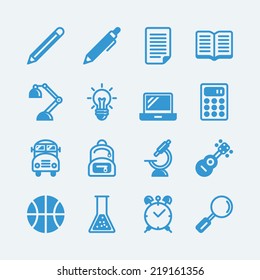 Education school icons.Vector EPS10 