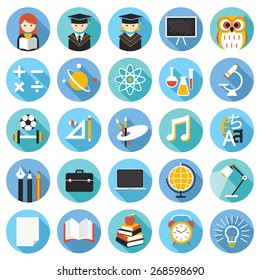 Education, School, Learning and Study Icons Set