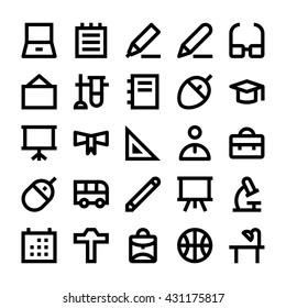 Education, School and Learning Vector Icons 2