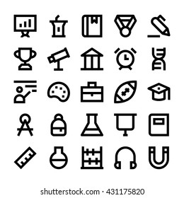 Education, School and Learning Vector Icons 1