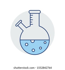 Education & School line icons for beaker &  lab 