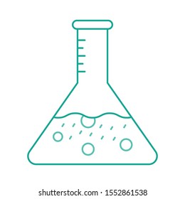 Education & School line icons for beaker  & lab 