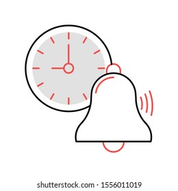 Education & School line icons for school  & bell