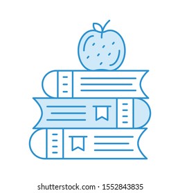 Education & School line icons for book  & notebook 