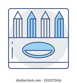 Education & School line icons for box  & color 