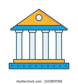 Education & School line icons for building  &  university