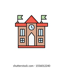 Education & School line icons for  building &  university