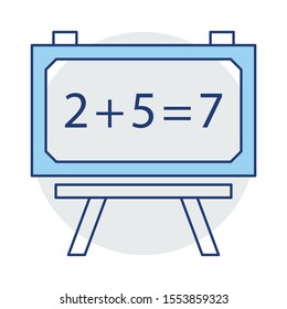 Education & School line icons for  calculate &  learning