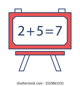 Education & School line icons for  calculate &  learning