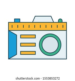 Education & School line icons for camera  & device 