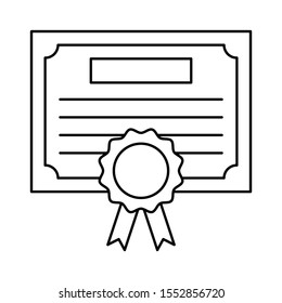 Education & School line icons for  certificate & success