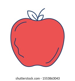 Education & School line icons for fruit  & food 
