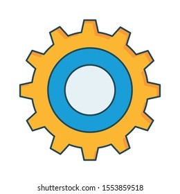 Education & School line icons for gear  & cogwheel 