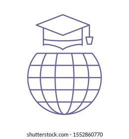 Education & School line icons for education  & graduation 