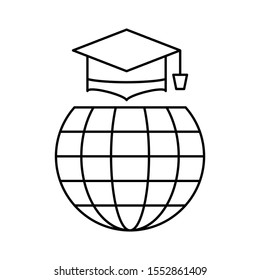 Education & School line icons for education  & graduation 