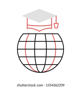 Education & School line icons for education  & graduation 