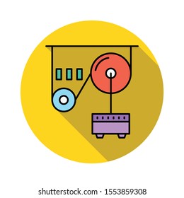 Education & School line icons for keypad  & computer 