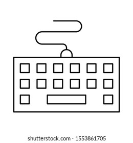 Education & School line icons for keypad  & computer 