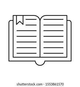 Education & School line icons for learning  & notebook