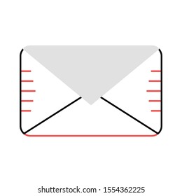 Education & School line icons for letter  & email 
